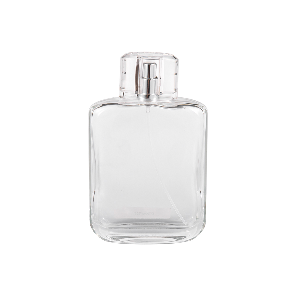 Bouteille de parfum en verre transparent KY34-WJ315 100ML avec capuchon en plastique transparent SURLYN
