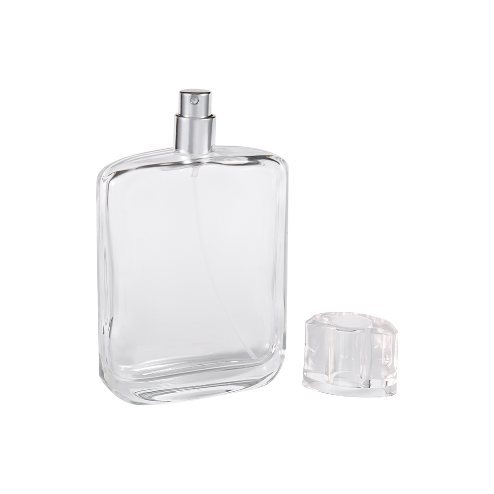 Bouteille de parfum en verre transparent KY34-WJ315 100ML avec capuchon en plastique transparent SURLYN