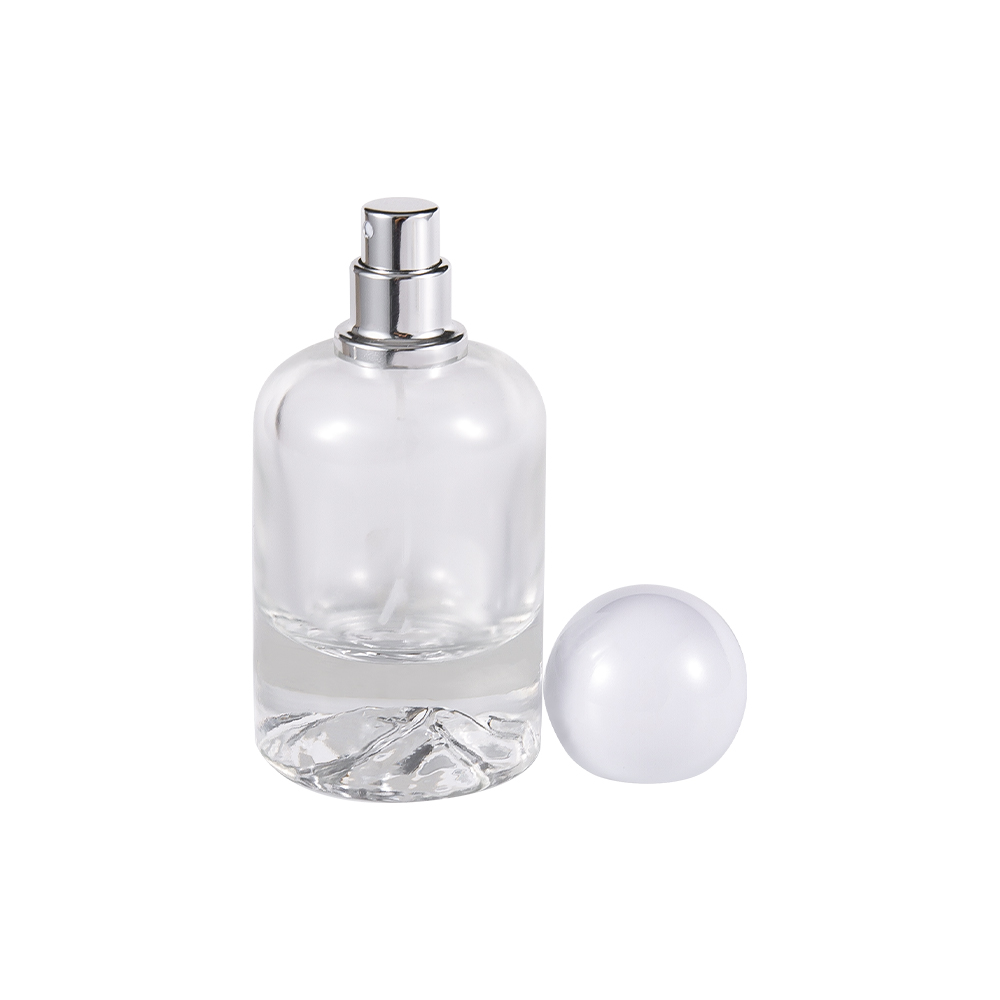 GC5300-WJ2538 50 Flacon de parfum en verre silex de 100ML avec fond de montagne et bouchon en plastique sphérique