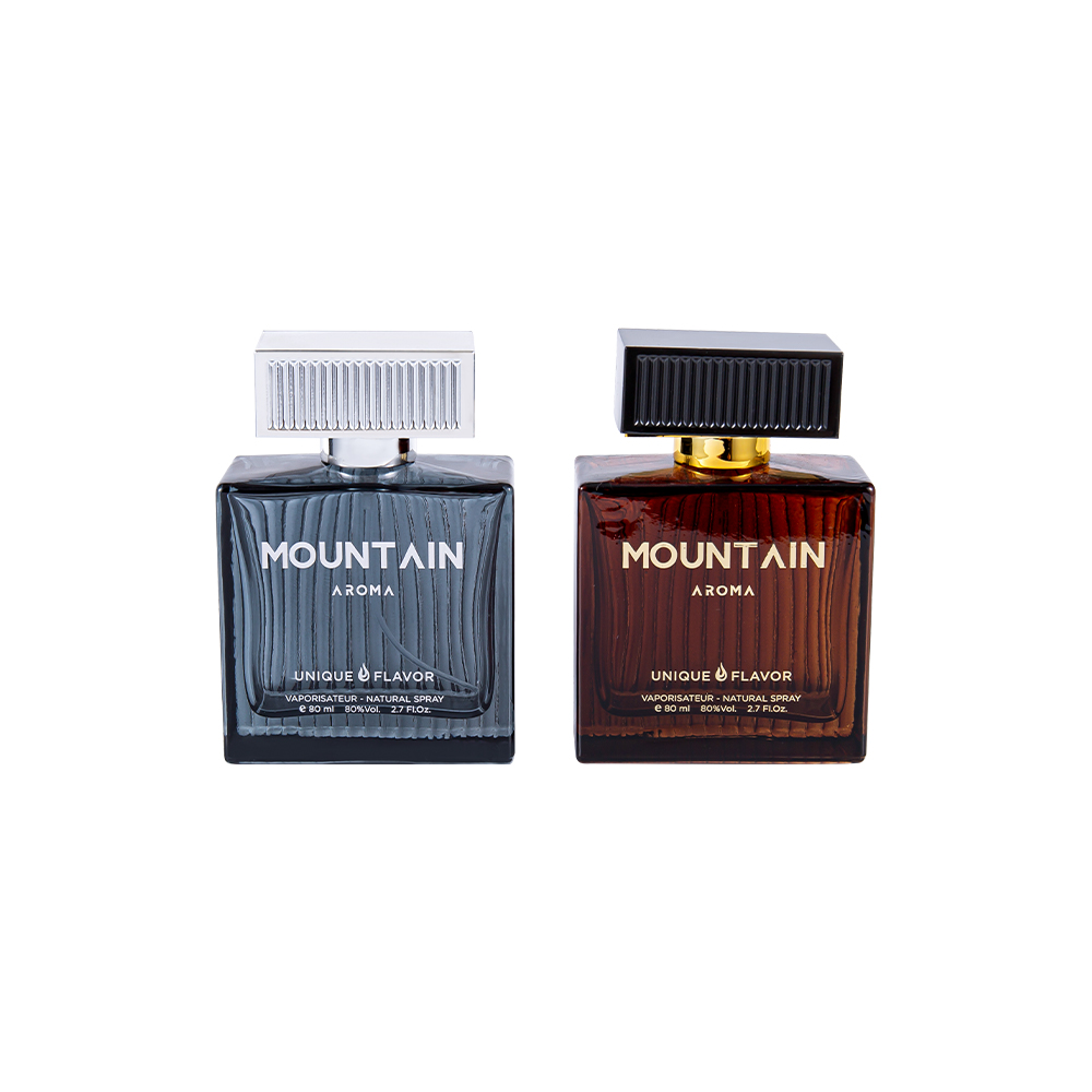 Bouteille de parfum en verre à rayures verticales de GC4311-WJ2092 80ML avec couvercle à rayures en plastique ABS