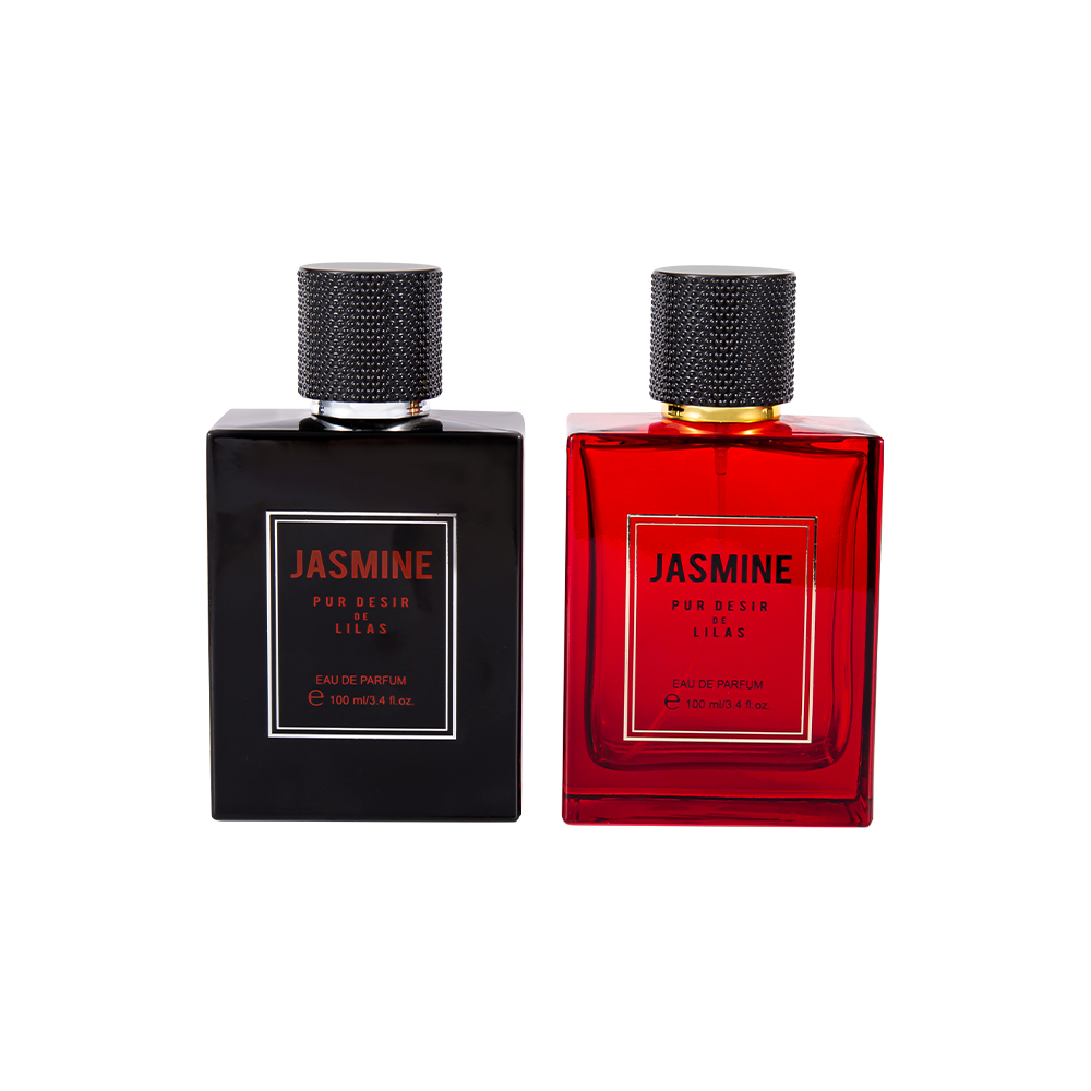 KY7-WJ2538 Ensemble de flacons de parfum en verre lisse de 100 ml avec capuchon de parfum tacheté