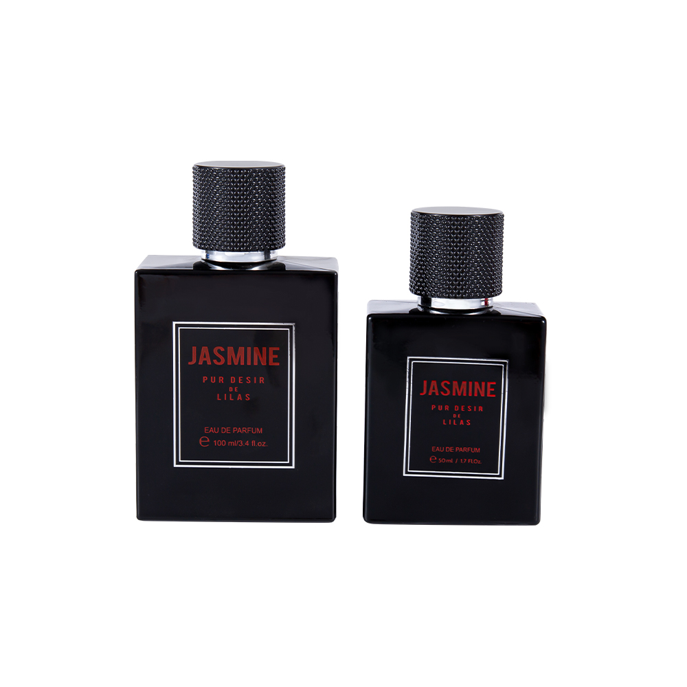 KY59-WJ2358 Ensemble de flacons de parfum en verre lisse de 50 ml avec capuchon de parfum tacheté