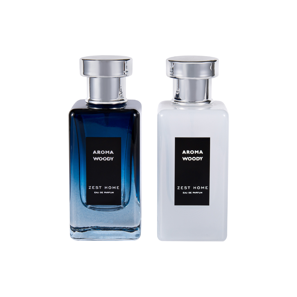 KY1485-WJ1031 Flacon de parfum en verre haut de gamme 100ML avec capuchon argenté brillant