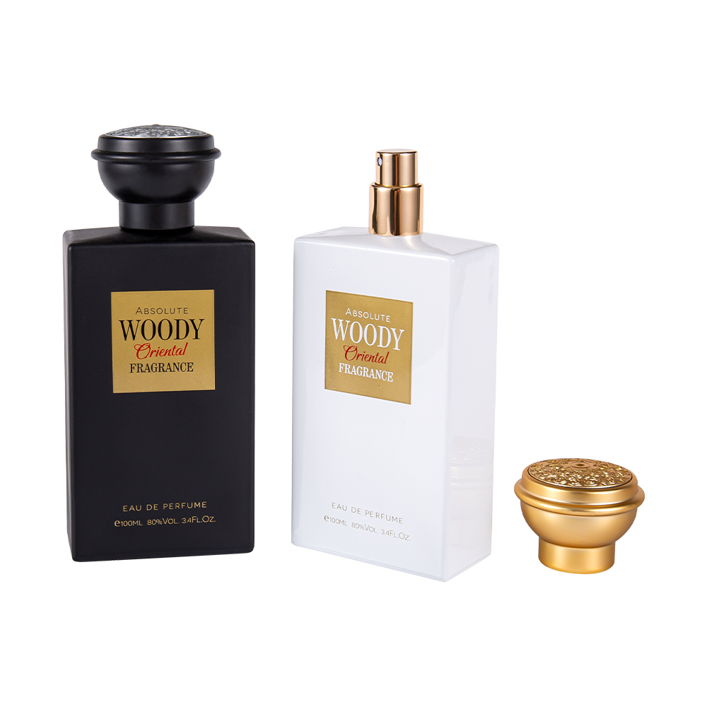 KY2034-WJ2204 100ML mat noir et blanc Premium bouchon de bouteille de parfum ensemble Style arabe