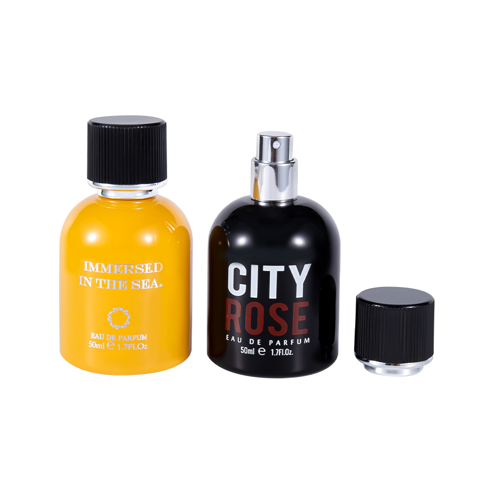 GC4464-WJ2339 Flacon de parfum en verre décoratif flambant neuf de 50ML avec bouchon de parfum noir