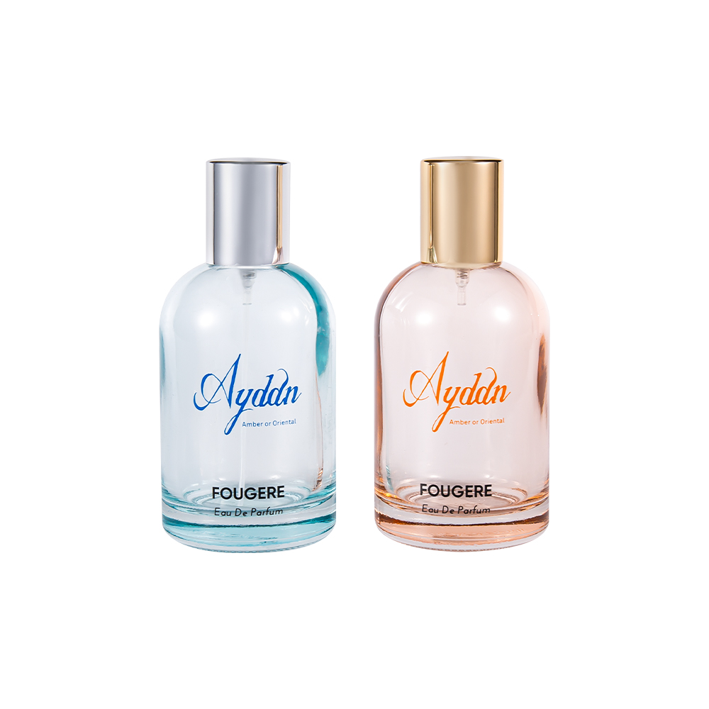 Bouteille de parfum en verre élégante de 100ML, vente en gros avec capuchon de parfum cylindrique, GC258-WJ2251